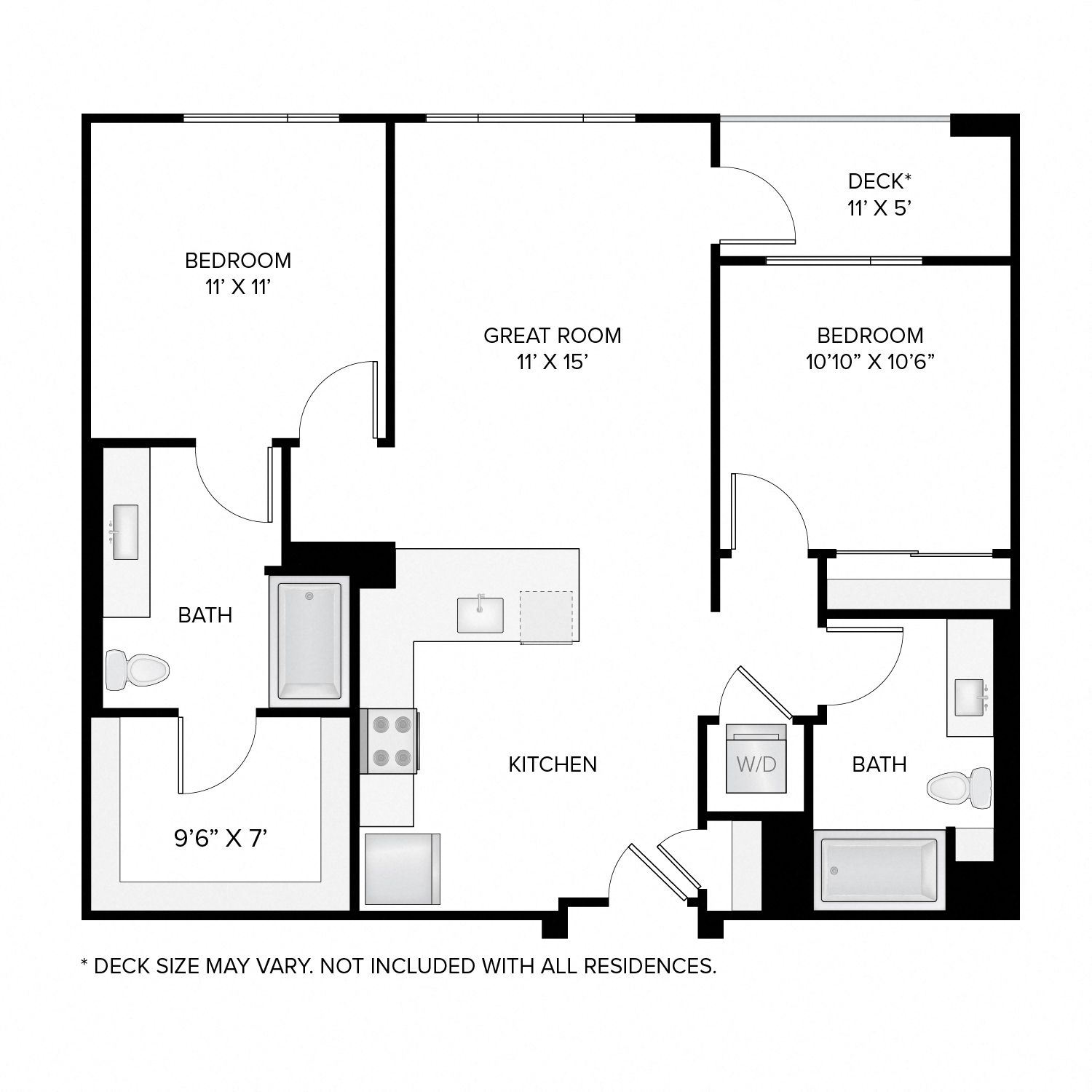Floor plan layout diagram for The Madison Deluxe